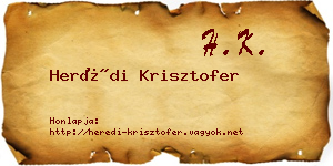 Herédi Krisztofer névjegykártya