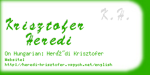 krisztofer heredi business card